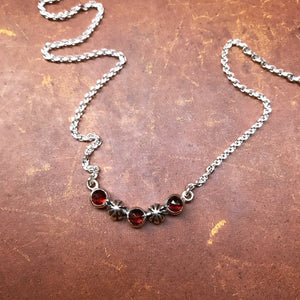 Starry Sky Necklace - Garnet