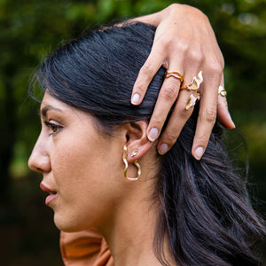 Figa Studs with sapphires