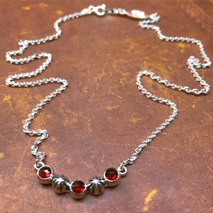 Starry Sky Necklace - Garnet