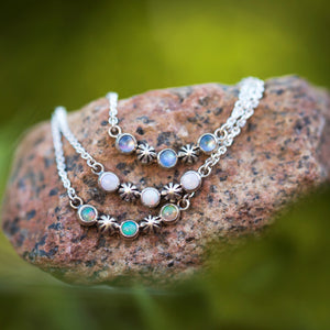 Starry Sky Necklace - White Opal